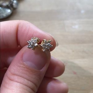 Diamond and gold earrings